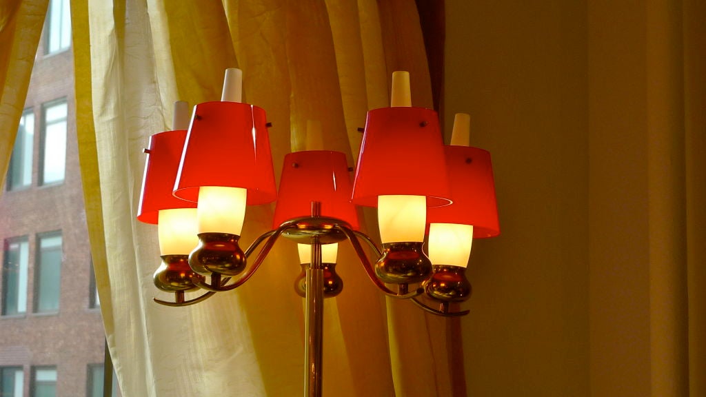 Paire de lampadaires Angelo Lelii pour Arredoluce Monza, modèle n° 12634 Bon état - En vente à Hanover, MA