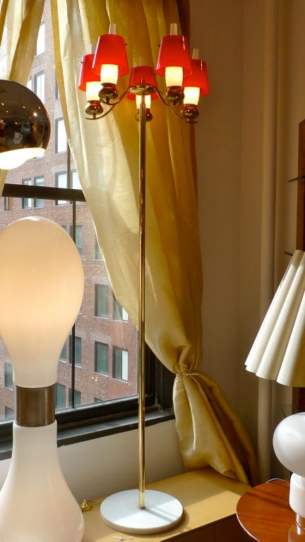 Laiton Paire de lampadaires Angelo Lelii pour Arredoluce Monza, modèle n° 12634 en vente