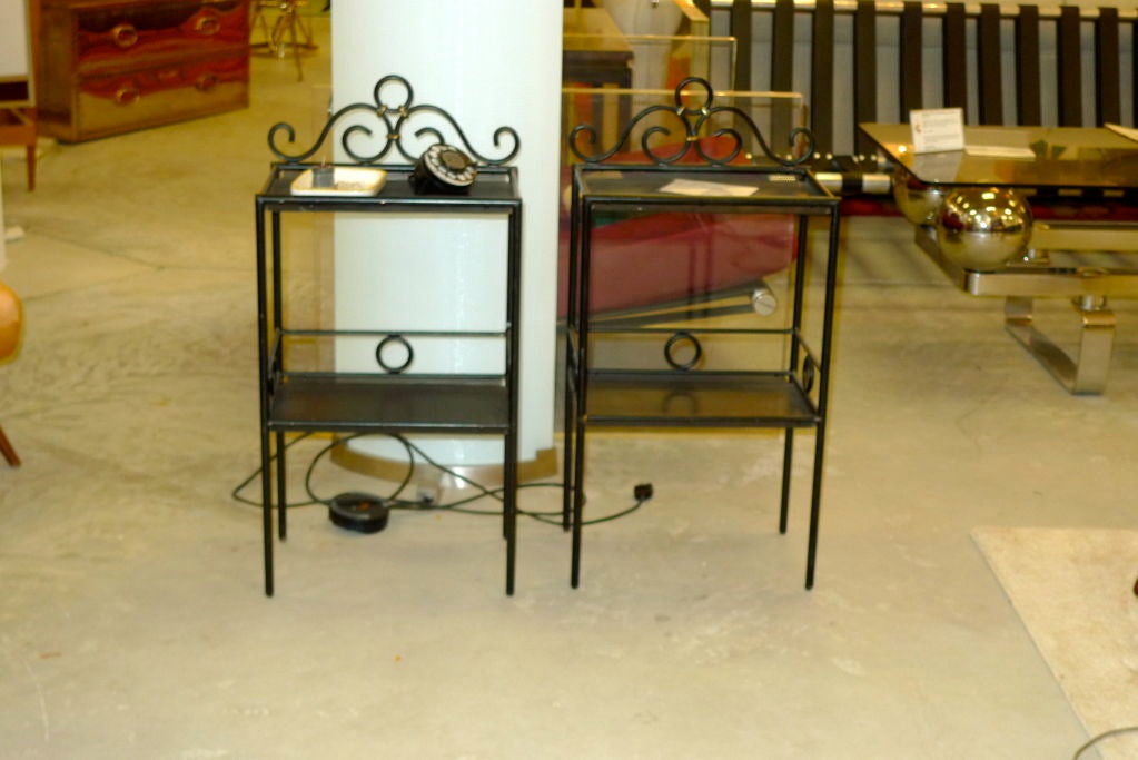 Pair of French 1950's Night Stands For Sale 2