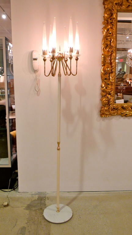 Italian Floor Lamp by Angelo Lelii for Arredoluce Monza In Good Condition For Sale In Hanover, MA