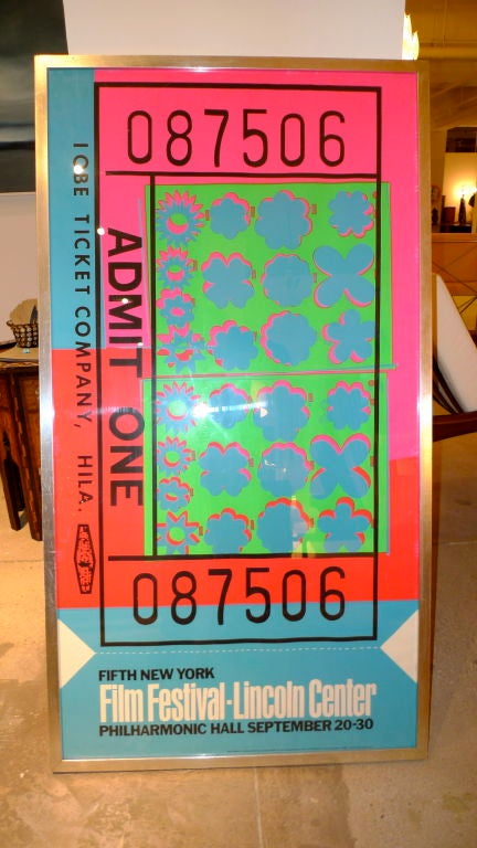 Andy Warhol Lincoln Center Ticket (Feldman & Schellmann 19)