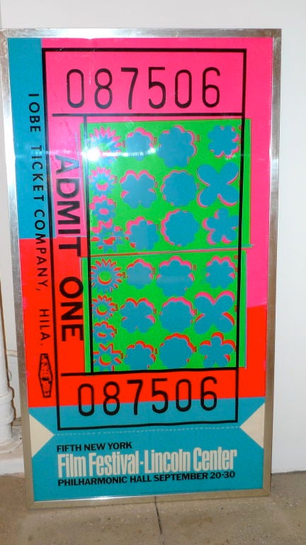 American Andy Warhol Lincoln Center Ticket (Feldman & Schellmann 19)