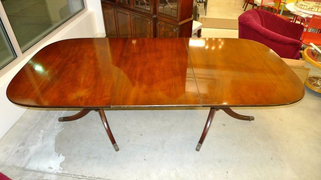 Federal Mahogany Double Pedestal Dining Table by Old Colony 1