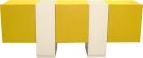 Retro Custom Yellow & White Sideboard Credenza
