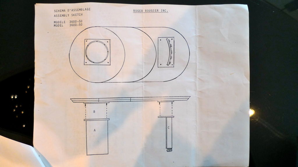 Extension Dining Table by Roger Rougier 3