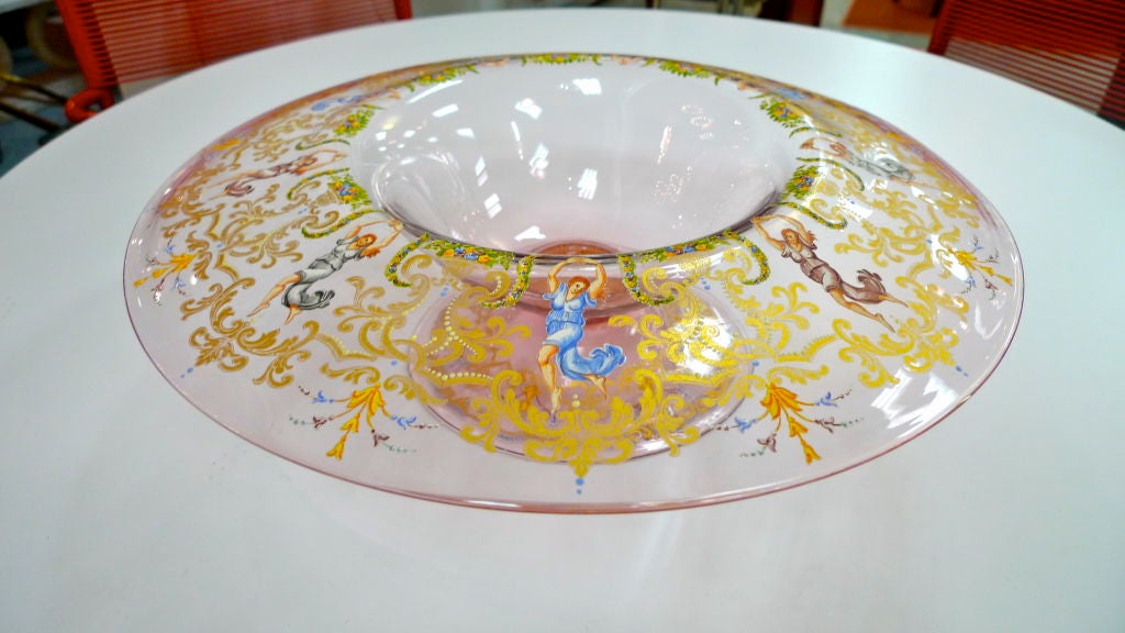 Centre de table figuratif en verre de Murano peint en vente 2