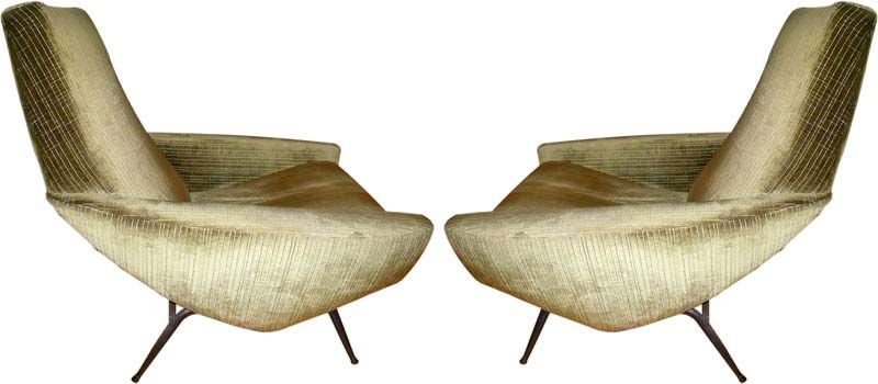 French Modernist Lounge Chairs by Dangles & De France