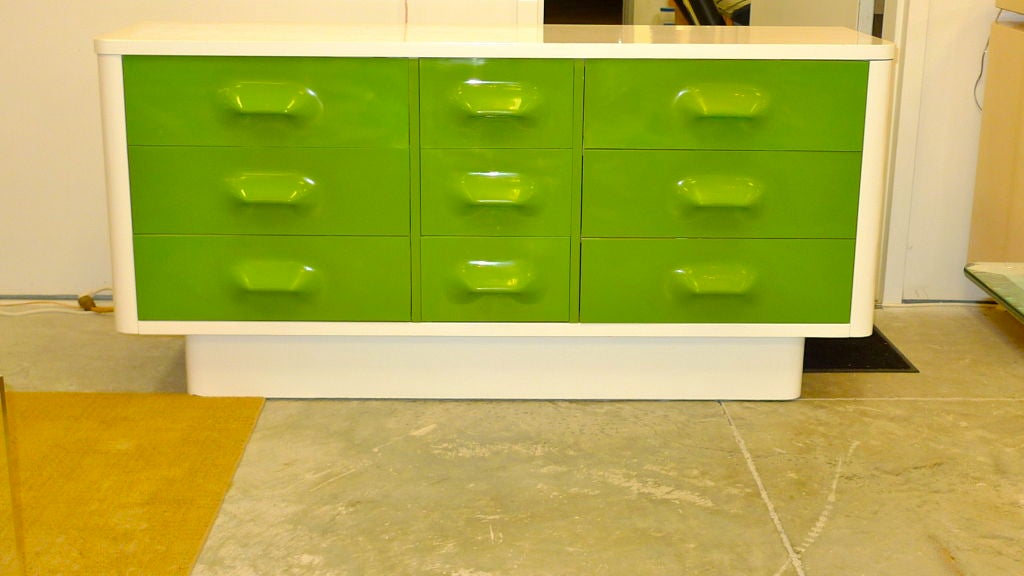 American 1970's Mod Pop Dresser and Night Stands