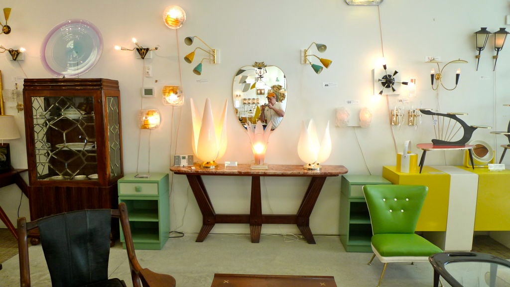Pair of 3 Arm Italian Wall Lights from the 1950's 5
