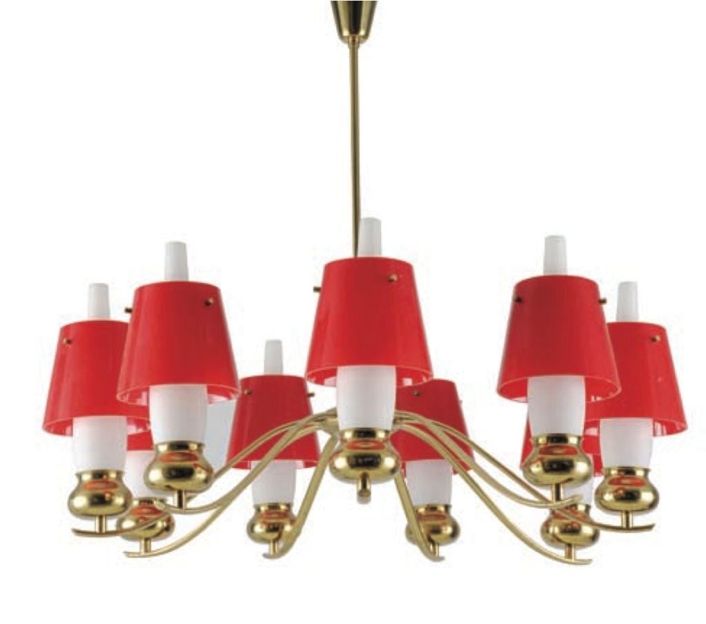 Angelo Lelii for Arredoluce Chandelier Model #12611 For Sale 4