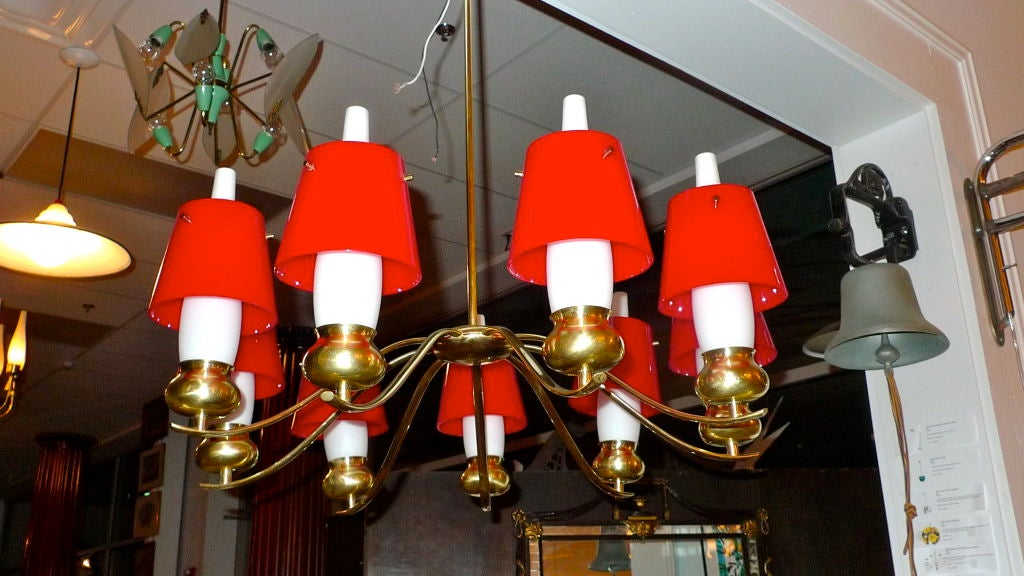 Angelo Lelii for Arredoluce Chandelier Model #12611 For Sale 2