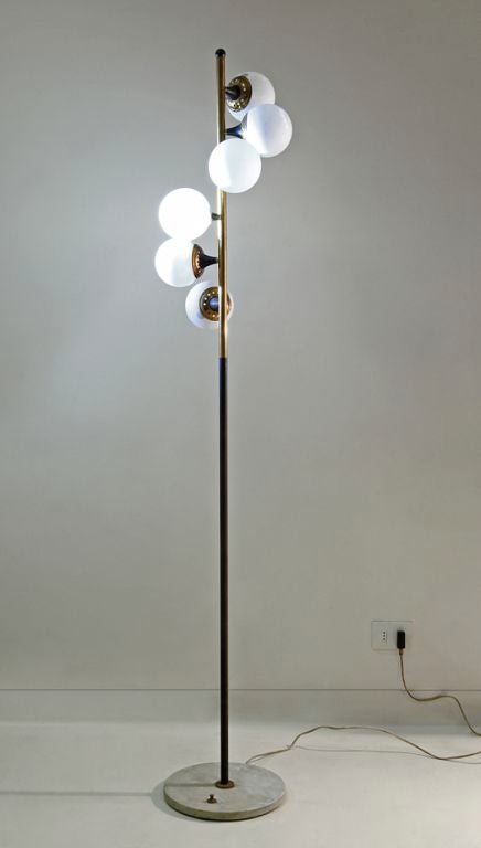 Mid-20th Century 1950's Italian Six Globe Floor Lamp