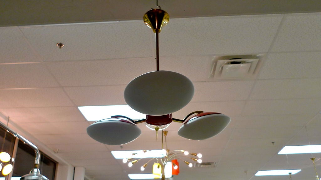 Mid-20th Century Philips Tri-Dome Chandelier For Sale