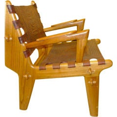 Ecuadorian Tooled Leather Lounge Chair 5