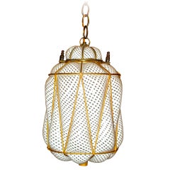 Vintage Dino Martens Murano Glass Cage Lantern