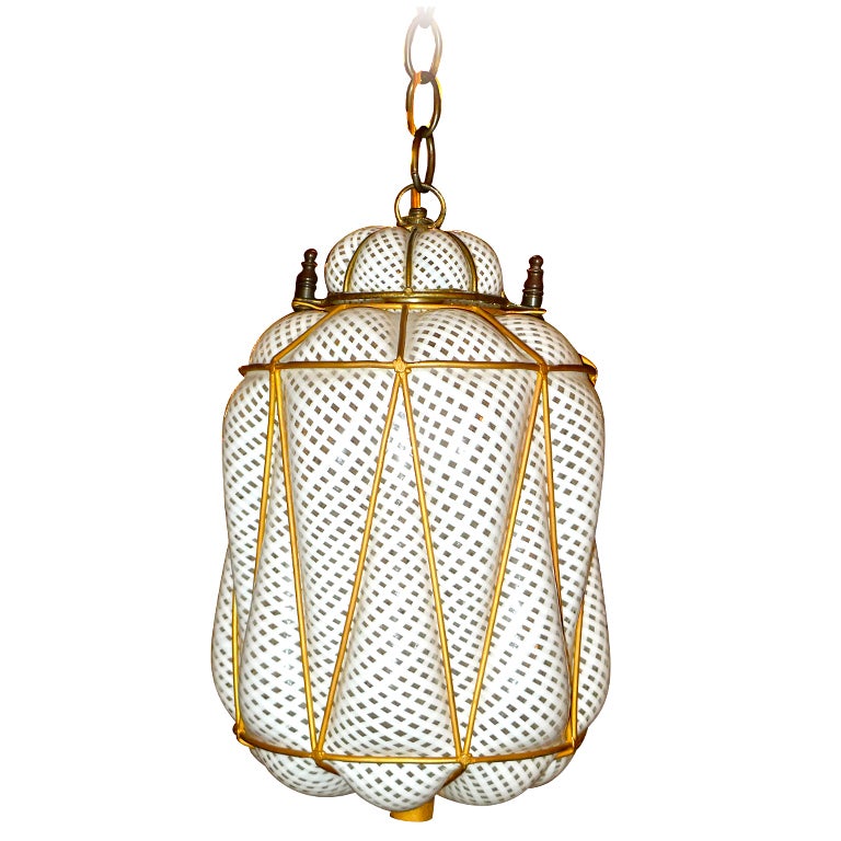 Dino Martens Murano Glass Cage Lantern