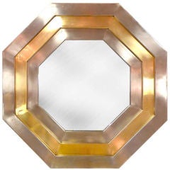 French 1970's Octagonal Mirror by Michel Pigneres 8