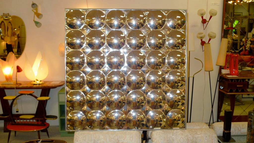 Mid-20th Century OpArt Bubble Mirror