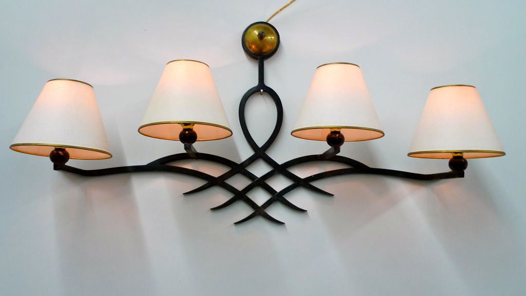 French Modernist Wall Candelabra after Raymond Subes