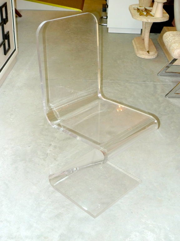 Vintage Lucite "Z" Chair at 1stDibs