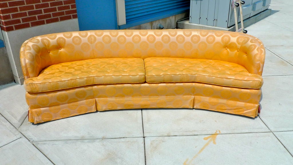 Henredon cheap curved sofa