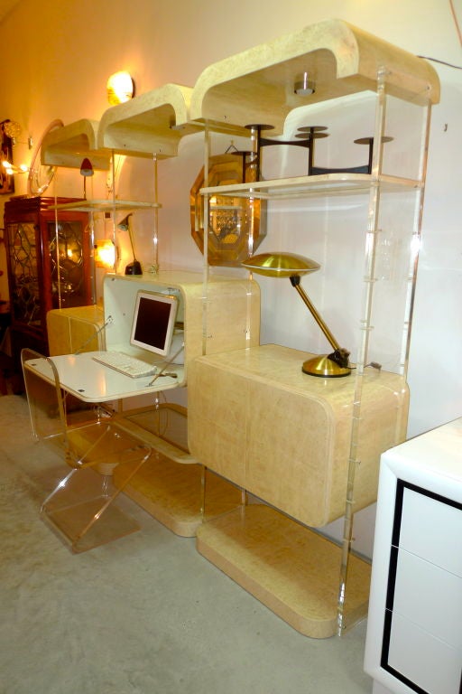 American 1970's Mod Lucite Wall Unit or Room Divider