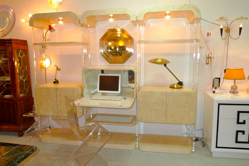 Late 20th Century 1970's Mod Lucite Wall Unit or Room Divider