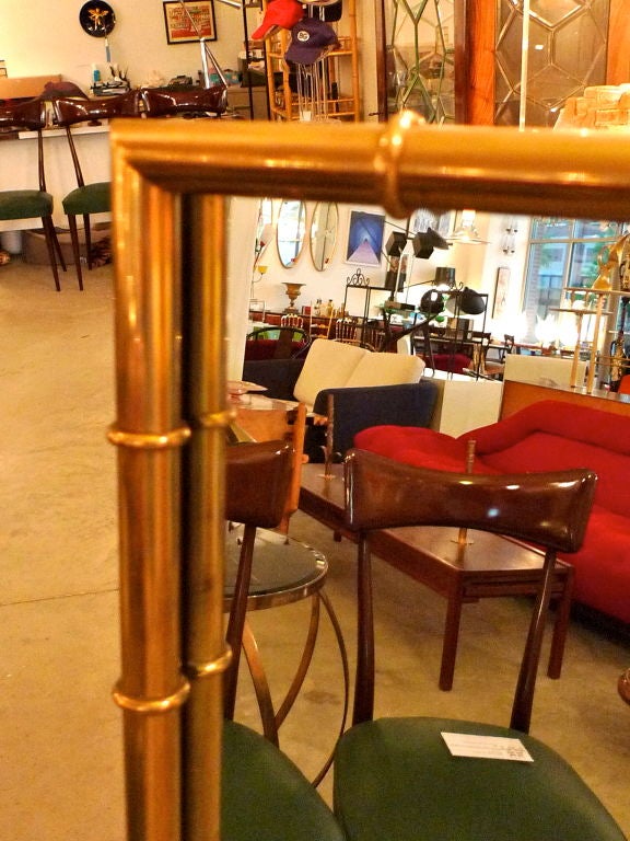 long brass mirror