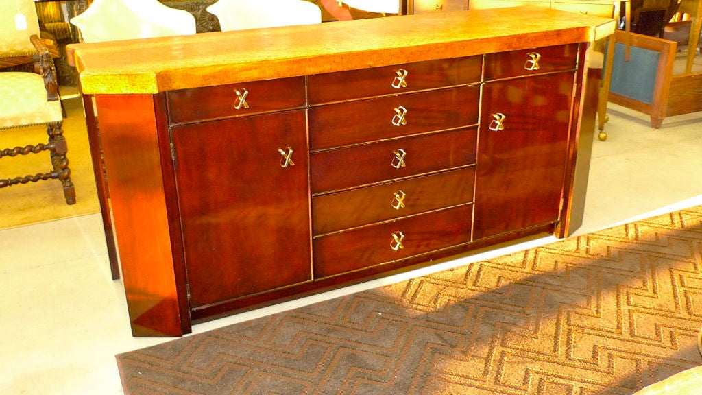 Paul Frankl Mahogany Sideboard with Cork Top SATURDAY SALE 1