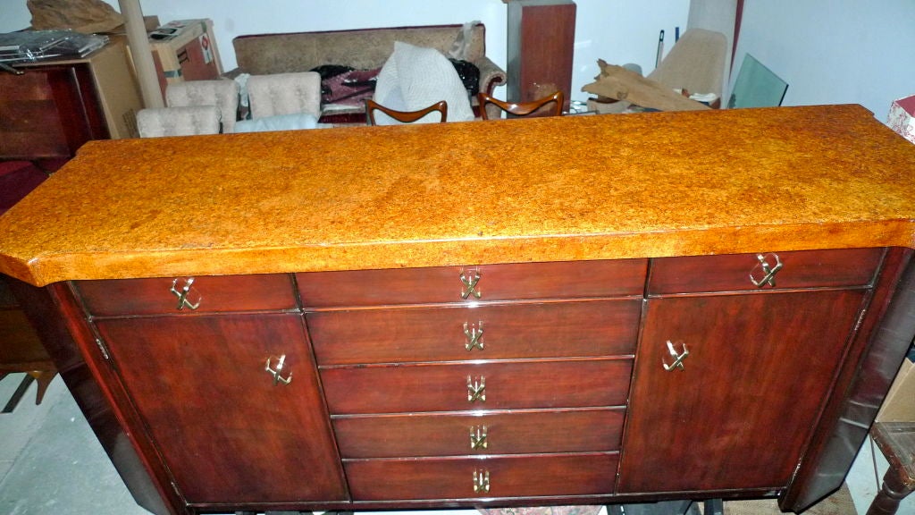 Paul Frankl Mahogany Sideboard with Cork Top SATURDAY SALE 2