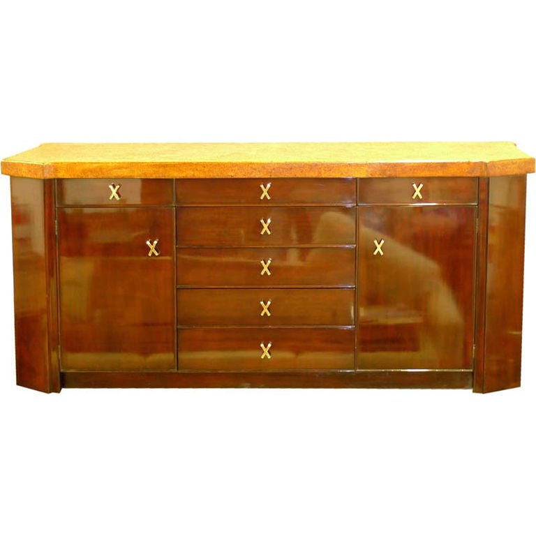 Paul Frankl Mahogany Sideboard with Cork Top SATURDAY SALE