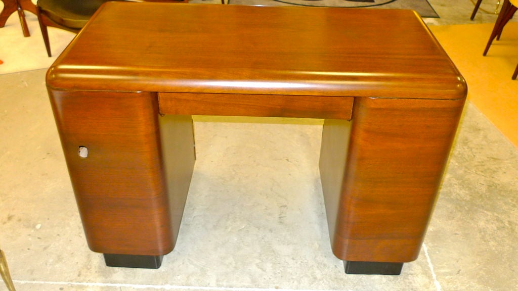 Paul Goldman Bent Plywood Desk for Plymold Corp 1