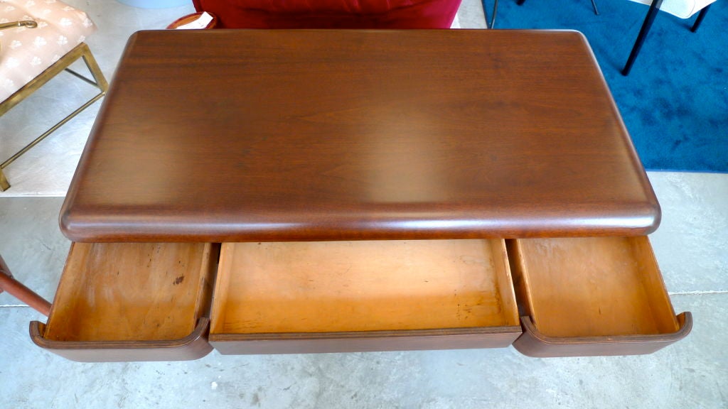 Paul Goldman Bent Plywood Desk for Plymold Corp 4
