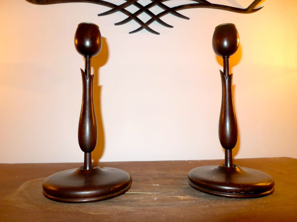 These candlesticks will make you smile.  The silhouette is naieve like a child's drawing of spring crocuses.