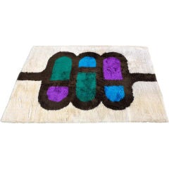 Vintage Mod Rya Rug "Brasilia" by Ib Antoni for Egetaepper