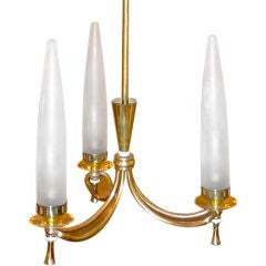 Tri-Candle Chandelier by Angelo Lelii for Arredoluce