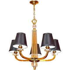 French Modernist Chandelier by jacques Adnet