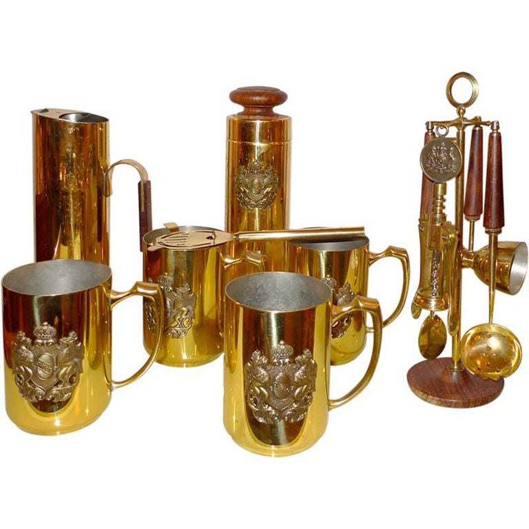 Italian Brass Barware For Sale