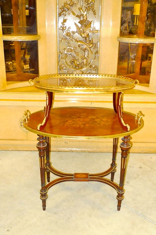 French TABLE À THÉ - Louis XVI Style Two Tier Dessert Table