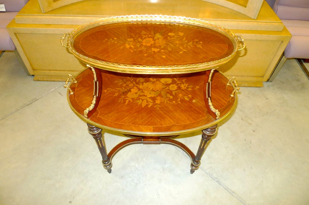 20th Century TABLE À THÉ - Louis XVI Style Two Tier Dessert Table