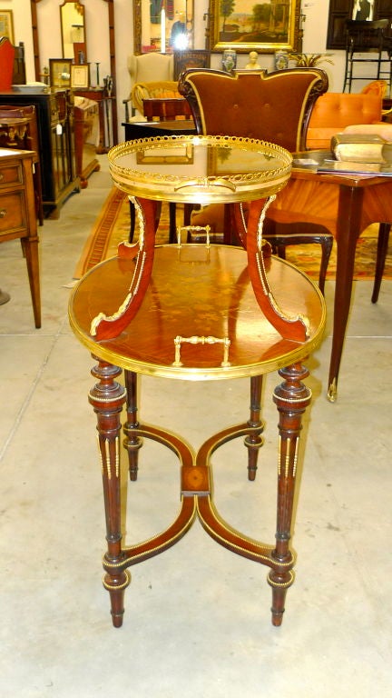 TABLE À THÉ - Louis XVI Style Two Tier Dessert Table 1