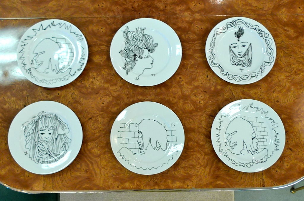 A set of six (5 and one duplicate) Limoges 9.5