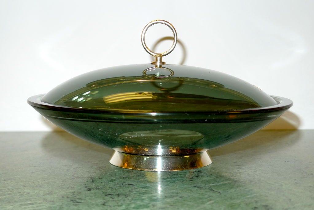 Mid-Century Modern Fontana Arte Lidded Bowl by Max Ingrand