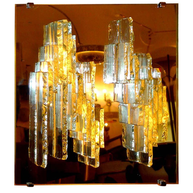 Single Mirrored Light Box Sconce by Raak of Amsterdam For Sale