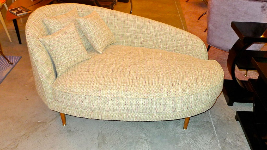 American Adrian Pearsall Curved Oval Chaise