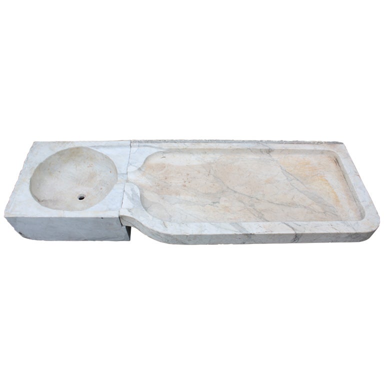 Italian Carrara Marble Sink