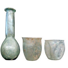 Antique Collection Of Ancient Roman Glass Ware