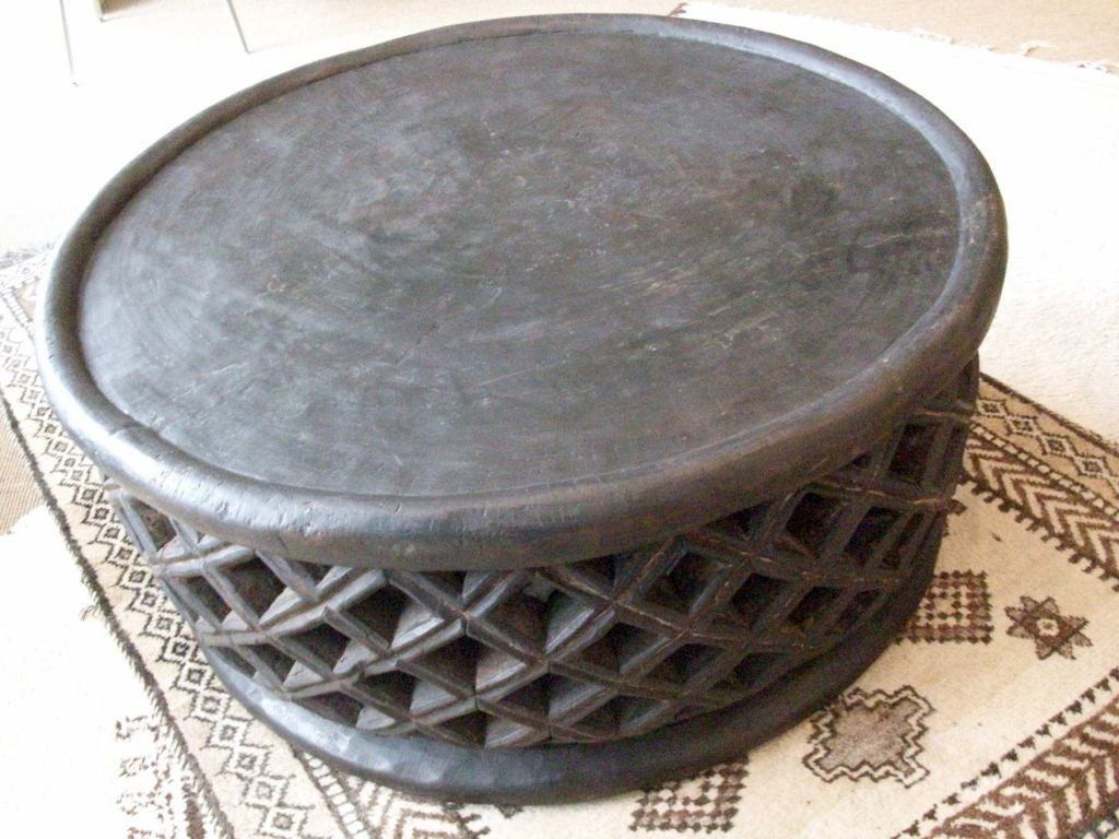 Wood Round African Coffee Table