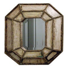 Mirror With Faceted Frame