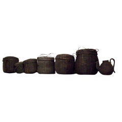 Antique African Basket Collection of Seven